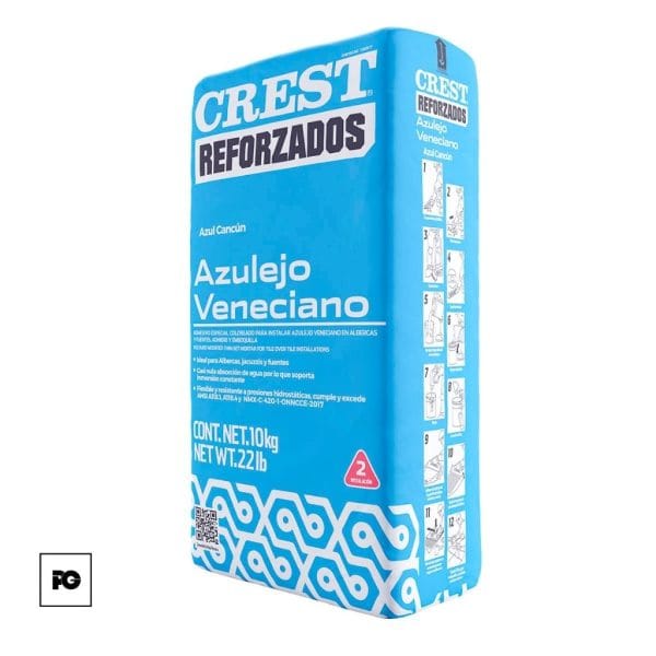 Adhesivo crest azulejo veneciano-azul cancun-10 kg-crest-2-ok | Plomería García