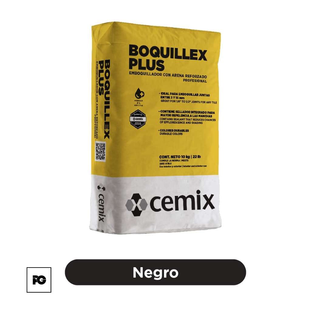 emboquillador con arena-10kg-negro-cemix-ok | Plomería García