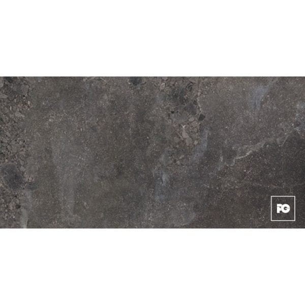 Rough concrete surface with small rocks, featuring a white outlined square logo containing 'pg' in the bottom-right corner of the image.