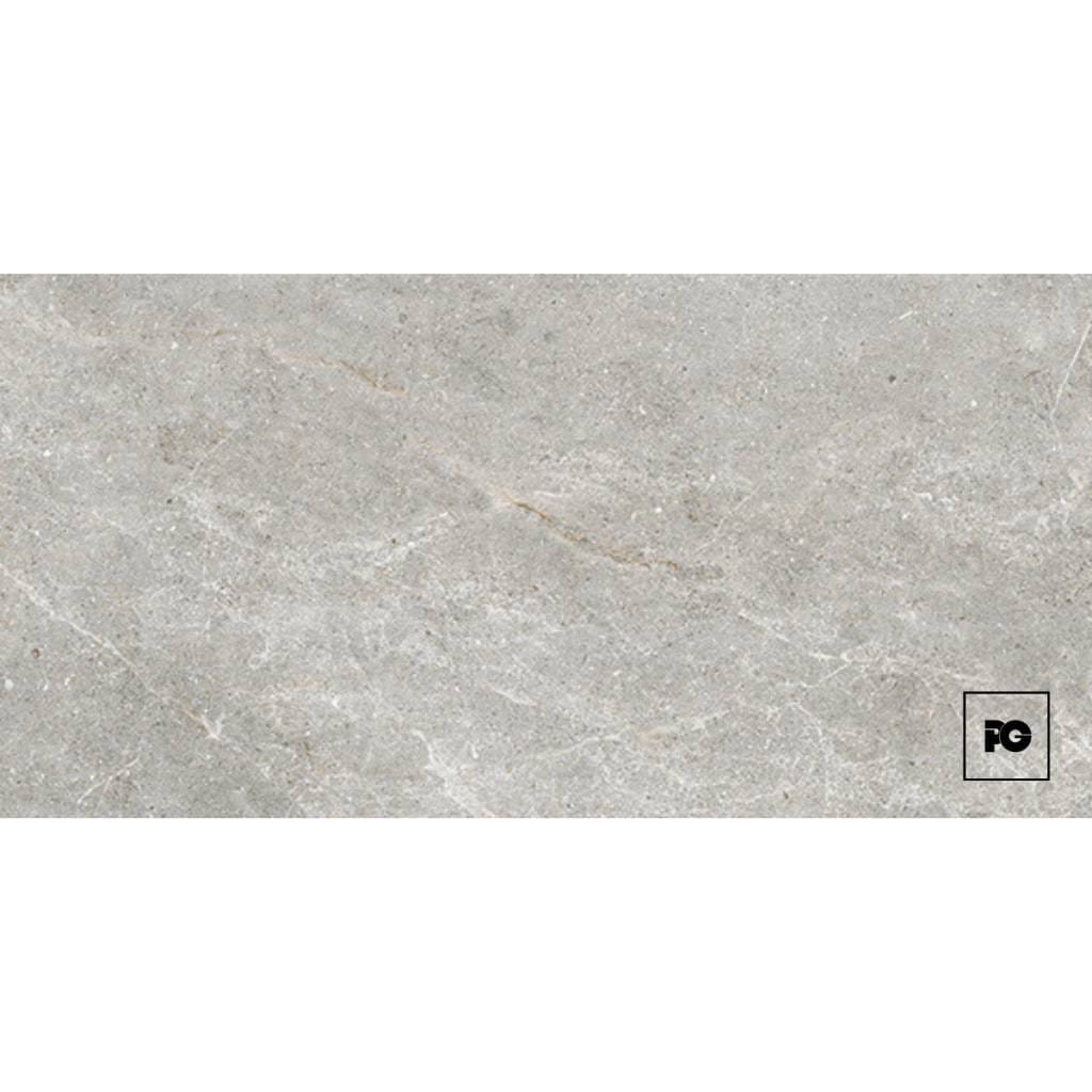 Gray marble texture background with a small 'PG' logo in the bottom-right corner